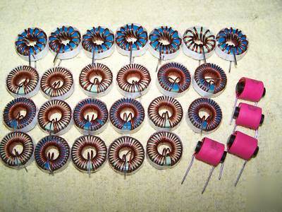 Mix lot 28 pcs copper wire wrap coil inductor choke 