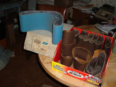 Lot of norton grinding belt sanding belts