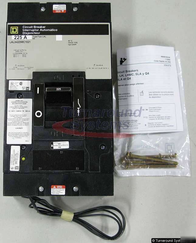 New square d LAL34225MC1021 circuit breakers, 225 amp, 