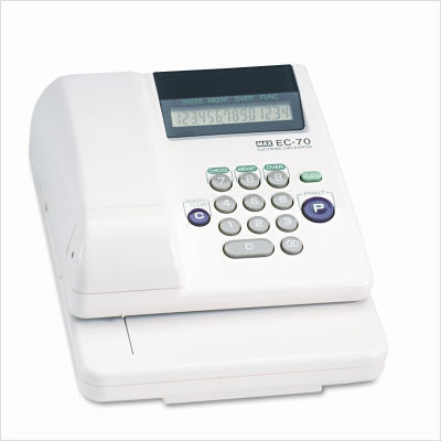 Electronic checkwriter, 14-digit, 7-7/8WX9-5/8DX3-5/8H
