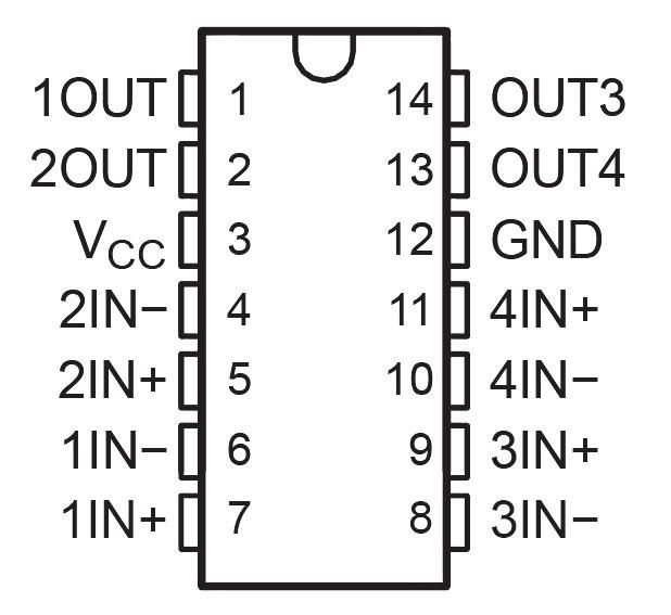 LM339 am - quad differential comparators - ti - 25/lot