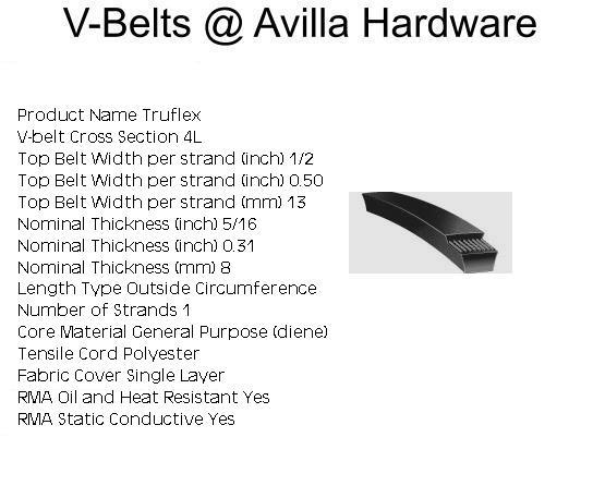 General utility v-belt 4L190 1/2