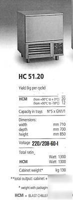 Irinox hc 51.20 servolift eastern blast freezer