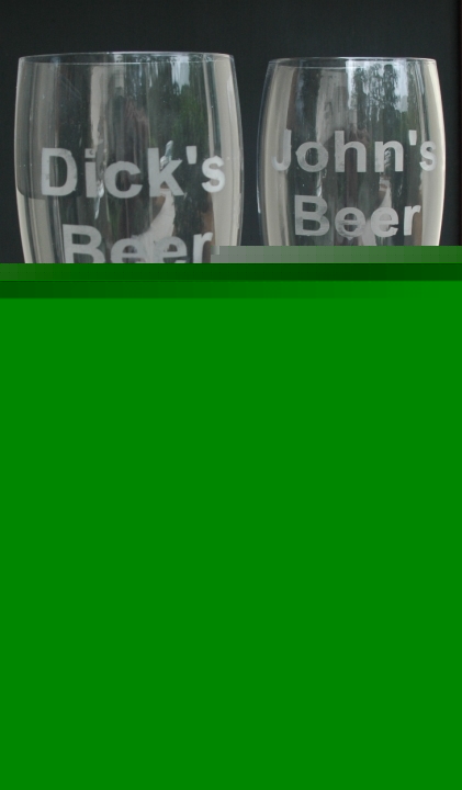 Personalized giant beer glass big bachelor wedding
