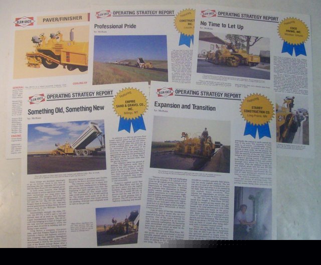 Blaw knox 1989 - 1993 operating strategy brochure lot