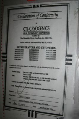 Cti-cryogenics 8F onboard 300 mm amat endura hp pvd 