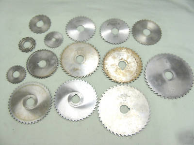 Milling cutters, plain style, hss, 14PC lot