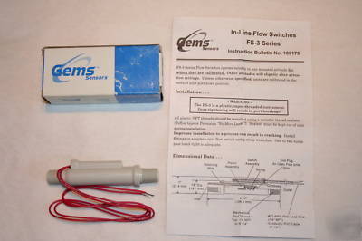 Gems water flow switches sensors for liquid lot of 2 