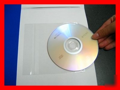 New 500- backed adhesive cd/magazine/photo bags sleeves 