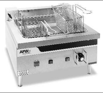 New apw wyott-electric twin-tank 30 lb fryer, 240V - 
