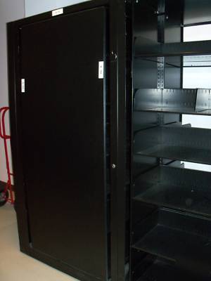 Large black rotary file filing cabinet medical legal 