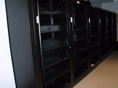 Large black rotary file filing cabinet medical legal 