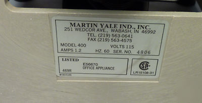 Martin yale model 400 paper jogger tabletop jogging mac