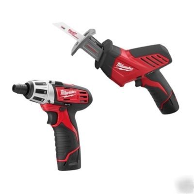 New milwaukee 2490-22 M12 screwdriver & hackzall kit