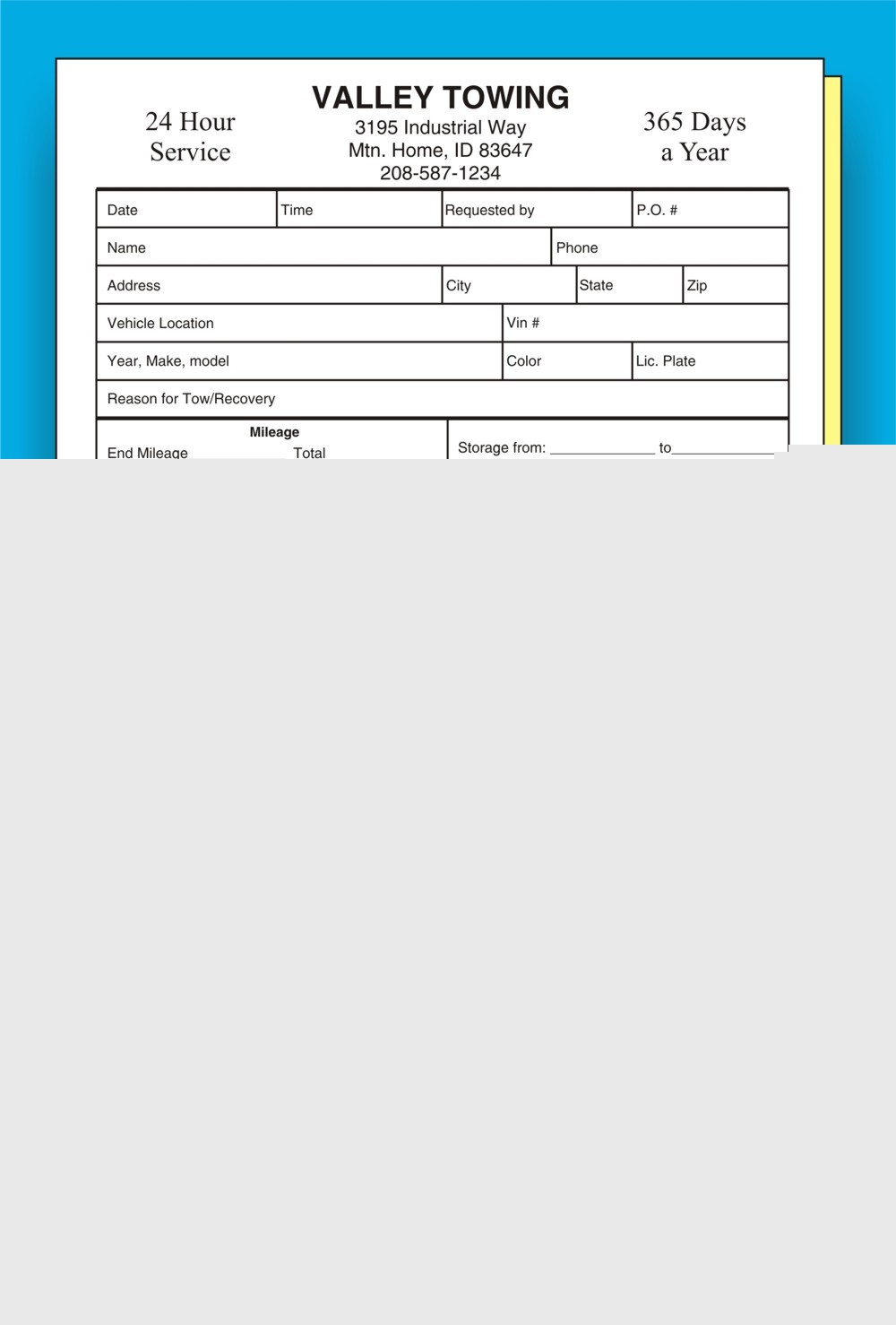 1000 carbonless forms print custom 2 part 8.5