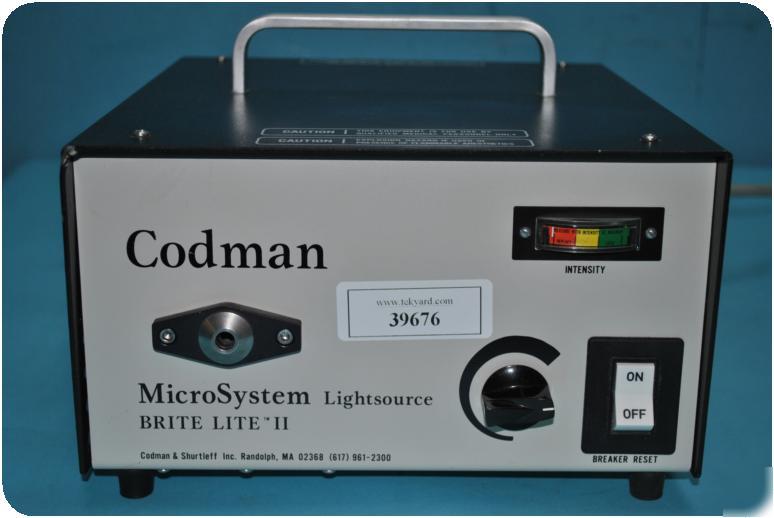 Codman shurtleff microsystem brite lite ii lightsource