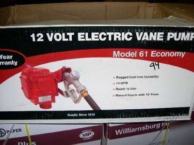Gasboy model 61 60 fuel transfer pump 12VOLT 14 gpm