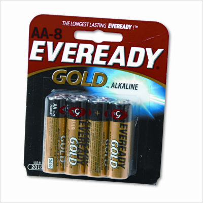 Eveready battery gold alkaline batteries, aa, 8/pack