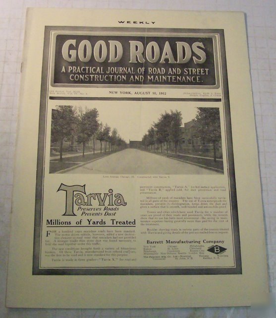 Good roads 1912 construction magazine vol.42, no.6