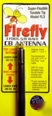 Firestik FL3-b black firefly tuneable tip cb antenna