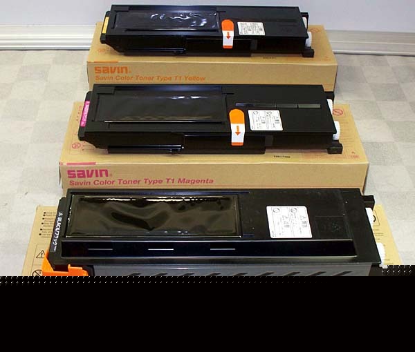 New lot 3 savin T1 magenta yellow black toner cartridge