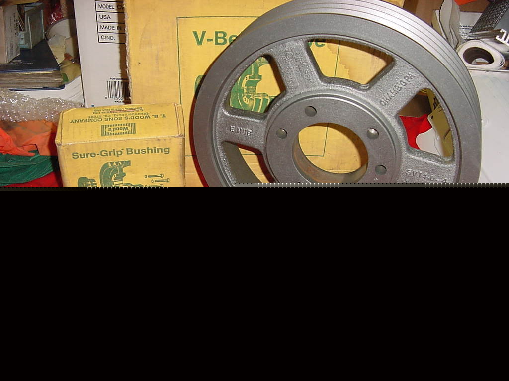T.b. woods sure-grip bushing & v-belt sheave (lot 2) lg