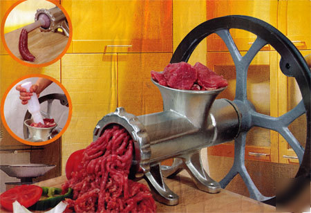 #32 meat grinder vbelt pulley sausage tube & stuffer