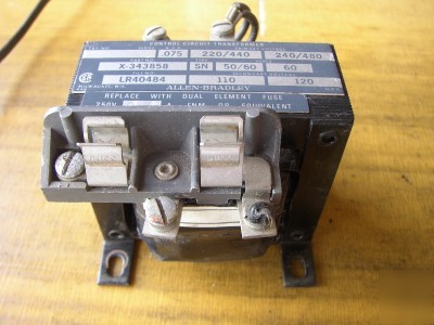 Allen bradley control circuit transformer x-343858 120V