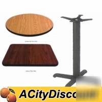 New 30 x 30 reversible table top & bar height base