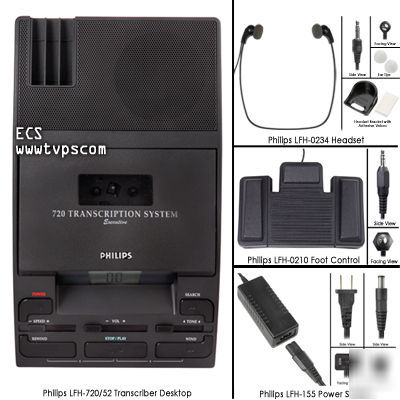 Philips 720-t 720T mini cassette transcriber