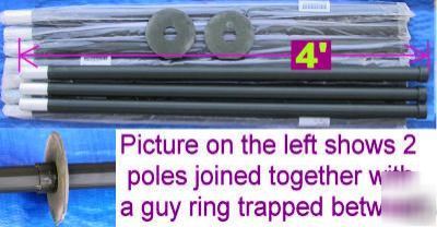 10 al camouflage 4' poles=stacking antenna mast section