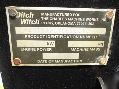 2007 ditch witch JT922 directional drill boring package