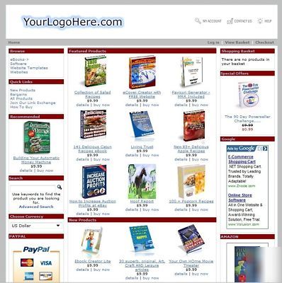 600 + ebooks store website fully automated free instal