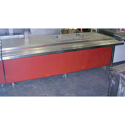 8â€™ stainless serving table w refrigerated well & more 