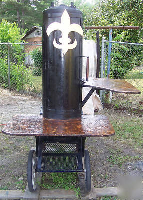 New orleans saints charcoal /wood bar-b-q smoker grill 