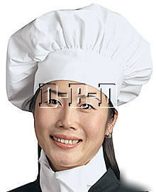 Poplin chef hats, toque, white, irr