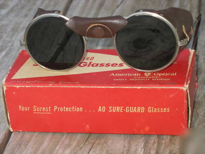 Vintage ao safety goggle sunglass motorcycle steampunk