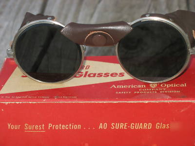 Vintage ao safety goggle sunglass motorcycle steampunk