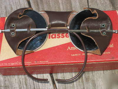 Vintage ao safety goggle sunglass motorcycle steampunk