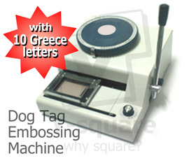Steel dog tag id military machine embosser ~10 greece ~