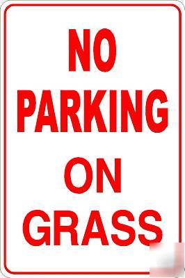 12''X18'' no parking sign on grass sign 5 pack 