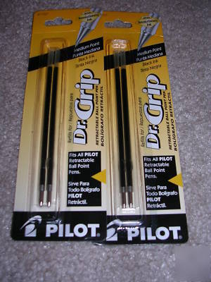 4 black pilot pen refill dr grip/easytouch/bettermedium