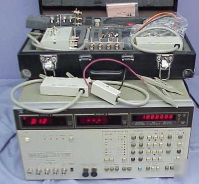 Hp 4192A impedance analyzer lcr loaded with fixtures
