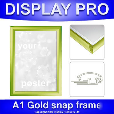 A1 gold snap frame advertisement clip poster display 