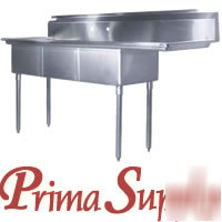 New commercial stainless nsf 3 comp sink 10X14X10 1-db
