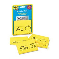 New super sticky alphabet notes, unruled, 3 x 4, 3 2...