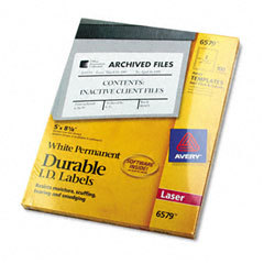 Durable id labels,laser,permanent,5 X8-1/8 ,100/bx,we, 
