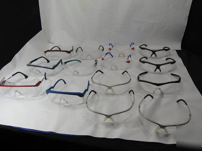 Mixed lot 14 safety goggles glasses uvex wilson crews