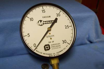 Moeller vacuum utility 0-30 psi gauge / used/ nice unit