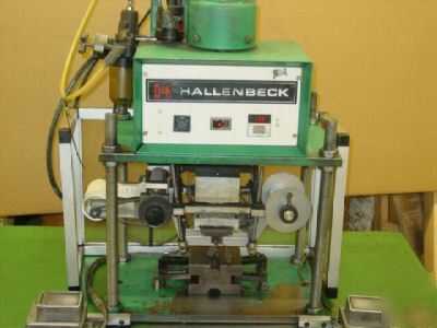 Hallenbeck 1200 machine shop hot foil stamper embosser